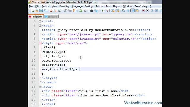 Jquery Tutorial in Urdu - Hindi - 7 - Jquery Class Selector