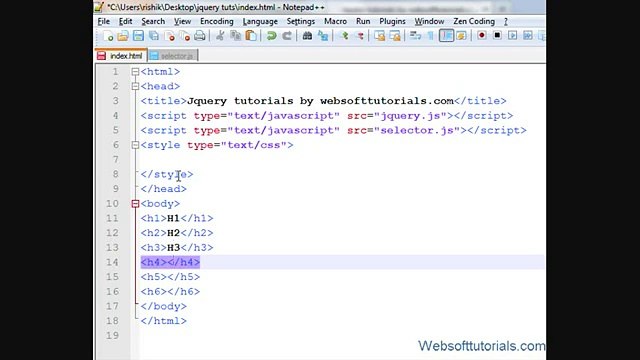 Jquery Tutorial in Urdu - Hindi - 14 - Header Selector Jquery