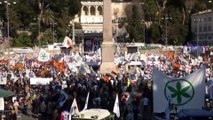 La Ligue du Nord de Matteo Salvini manifeste à Rome contre l'immigration
