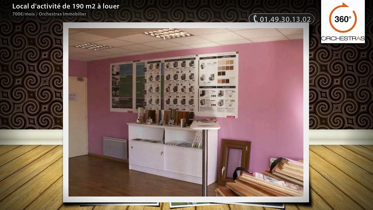 Local d'activité de 190 m2 à louer