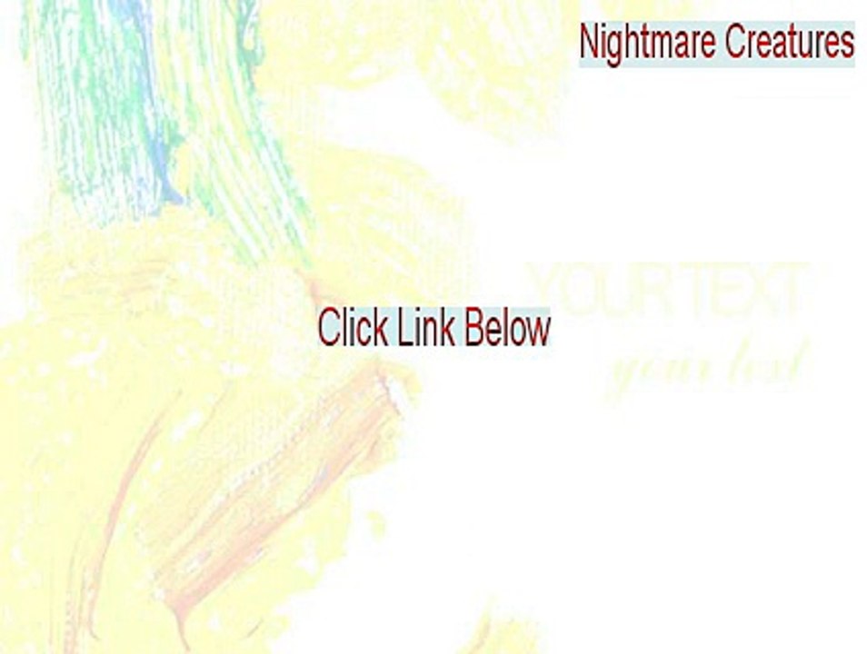 Nightmare Creatures Full [nightmare creatures cheats 2015]