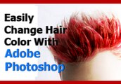 Adobe Photoshop Tutorial - How To Easily Change Hair Color (Simple Photo Editing)
