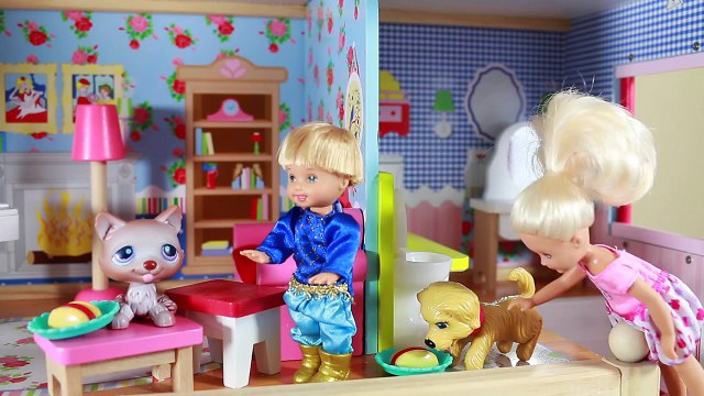 Frozen Anna's Kids Toby Dog Sitting Disney Barbie Parody Chelsea KidKraft Dollhouse Puppy Toy