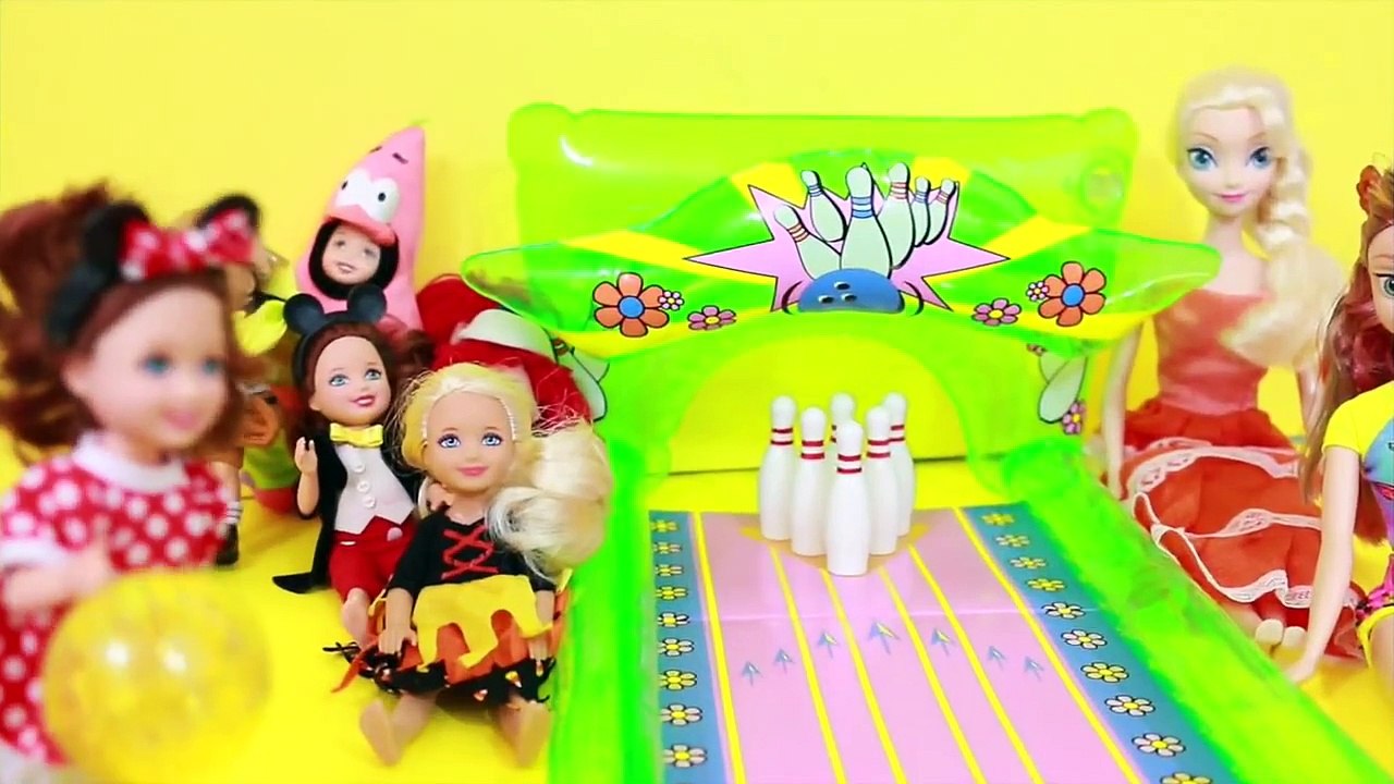 Frozen Barbie Birthday B-DAY Party Amber Part 4 Anna Barbie SpongeBob Kelly Mickey AllToyCollector