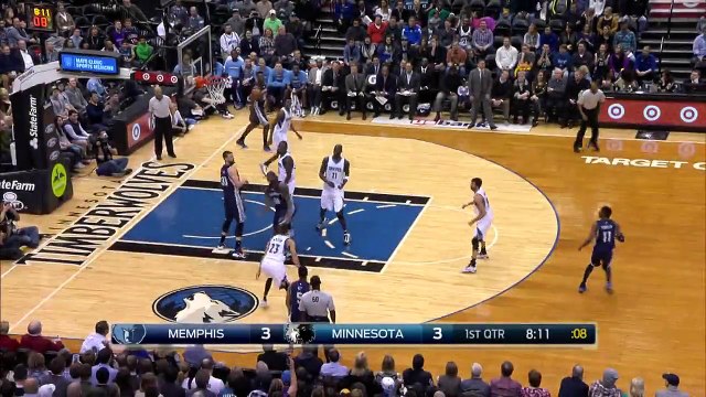 Fantastique passe aveugle de Ricky Rubio pour Kevin Garnett