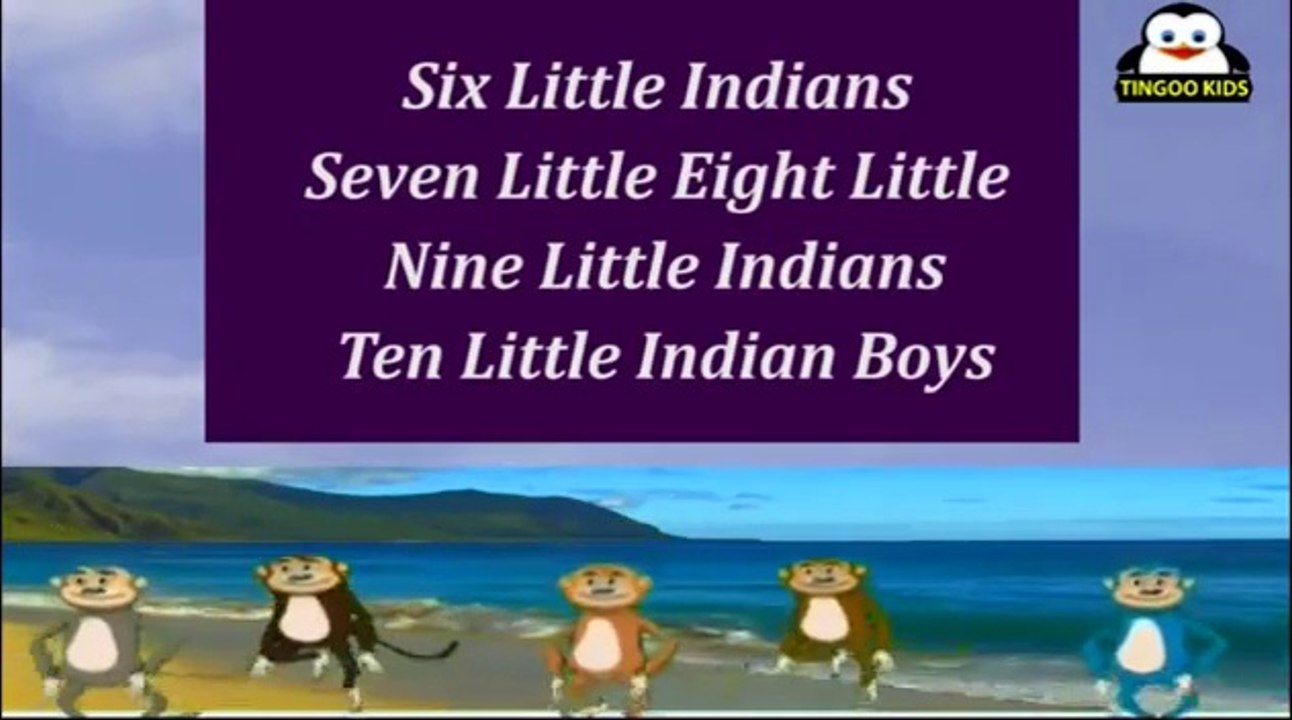 Ten Little Indians   Nursery Rhymes   Karaoke Songs By TingooKids