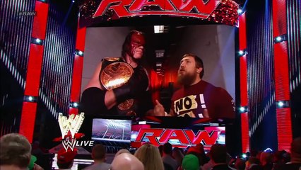Kane and Daniel Bryan argue about Kane teaming with a new partner on Raw  Raw, Nov. 12, 2012
