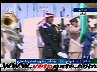 مراسم إستقبال السيسى بمطار الأمير خالد بالرياض