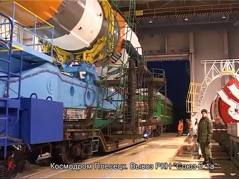 Preparing Soyuz-2.1A Rocket in Plesetsk Cosmodrome