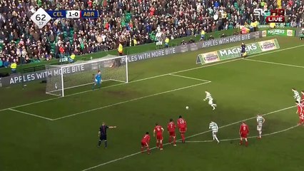 Leigh Griffiths 2:0 Penalty Kick | Celtic - Aberdeen 01.03.2015 HD