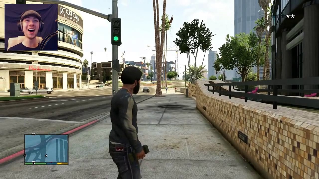 Grand Theft Auto V   FUN WITH MOON GRAVITY   MAKING CARS FLY!