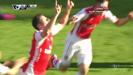 Olivier Giroud 1:0 | Arsenal - Everton 01.03.2015 HD