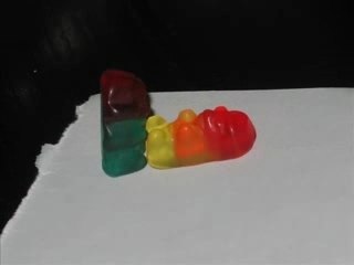 In bed with nounours HARIBO