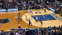 Zach LaVine Steal and Slam Dunk - Grizzlies vs Timberwolves - February 28, 2015 - NBA Season 2014-15