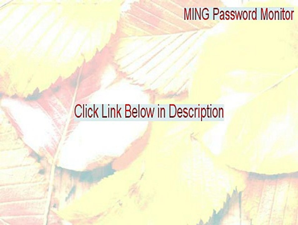 MING Password Monitor Keygen - MING Password Monitorming password monitor