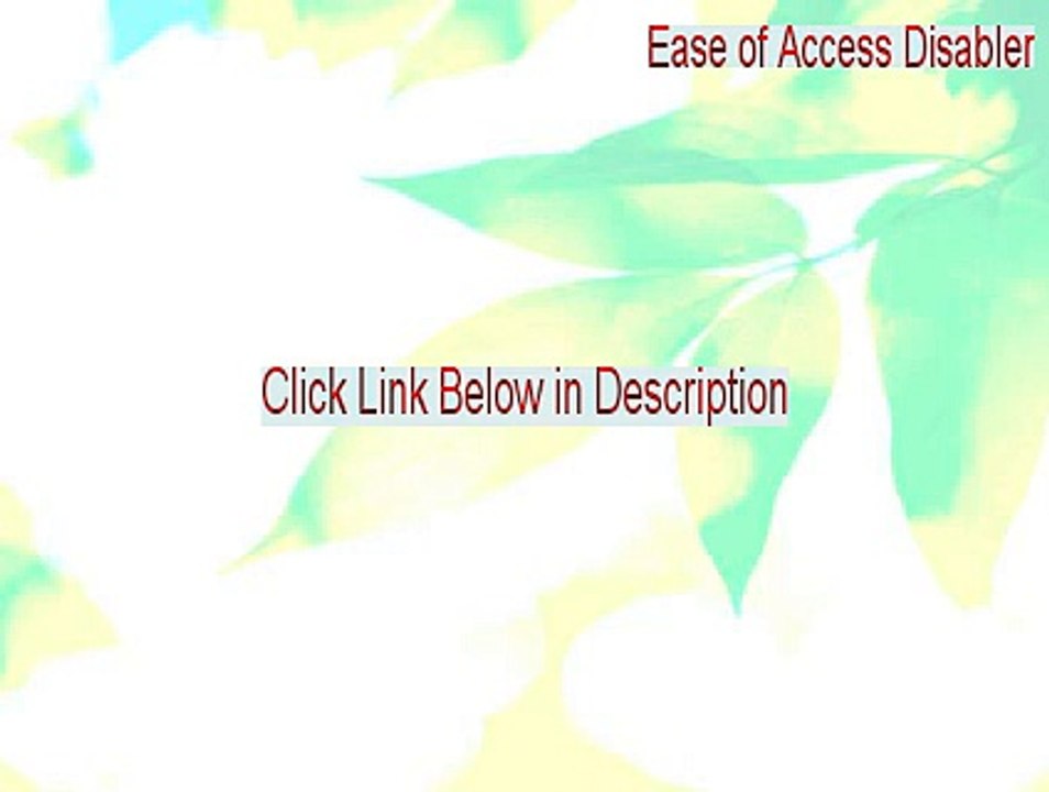 Ease of Access Disabler Cracked - Free Download (2015)