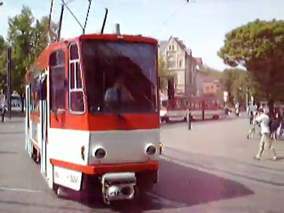 Die strassenbahn in erfurt - domplatz - fischmarkt - anger