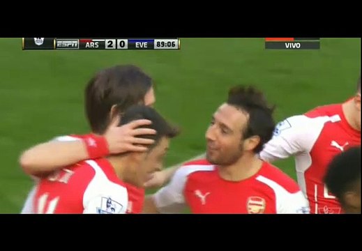 Tomas Rosicky goal -Arsenal vs Everton 2-0 / 01-03-2015