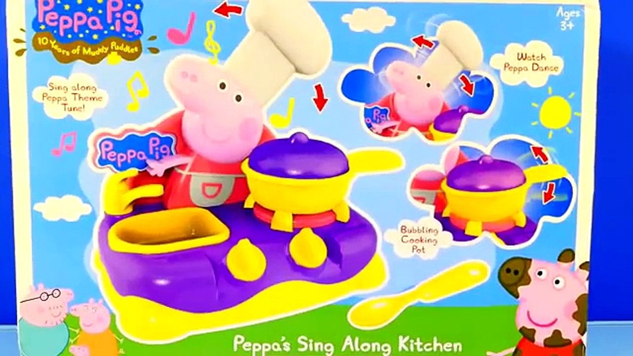 Peppa Pig Sing Along Kitchen Play Doh Muddy Puddles Cooking Playset Peppa's Song and Dance Toys