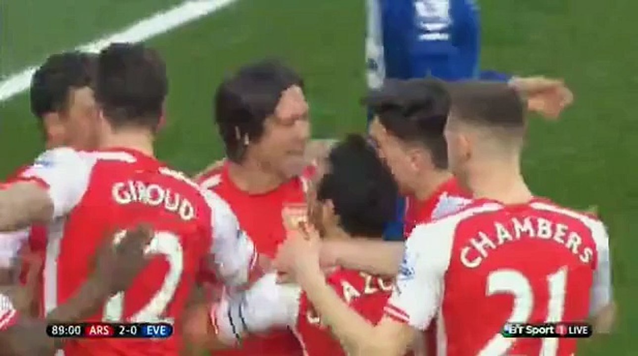 Rosicky Goal Arsenal 2 - 0 Everton