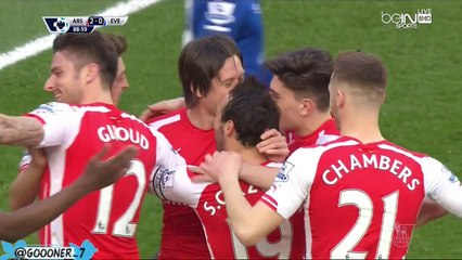 Arsenal 2 -- 0 Everton  ll HD -- Rosicky