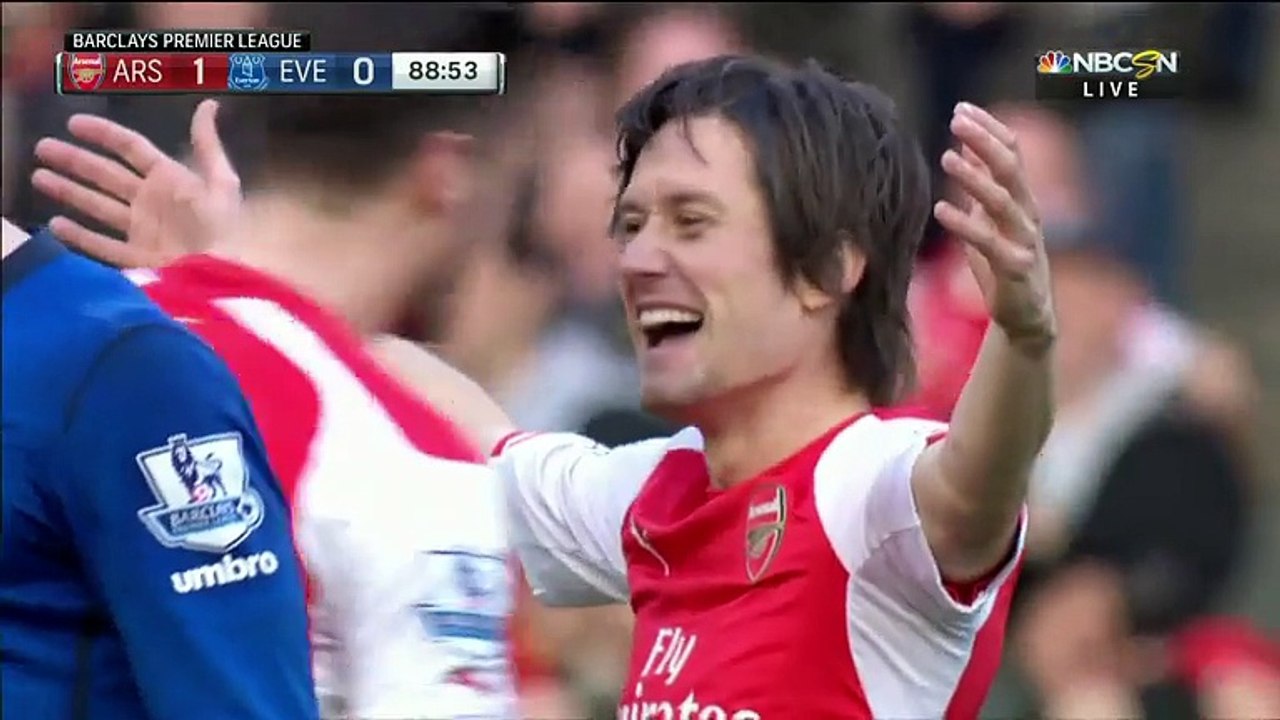 Rosicky 89' goal - Arsenal 2-0	Everton 01/03/2015