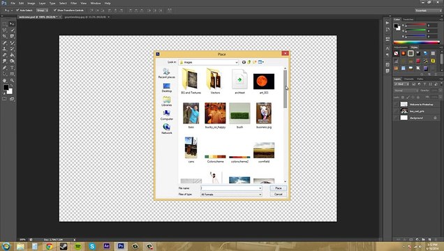 -Photoshop CS6 Tutorial - 9 - Inserting Images