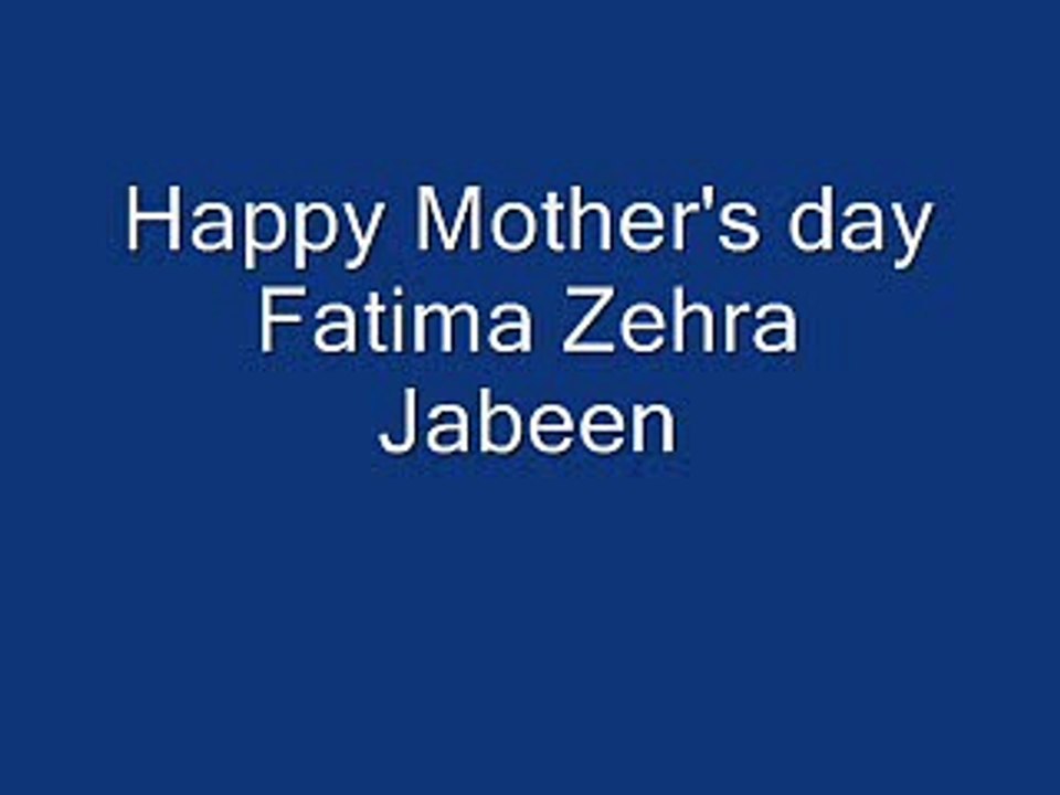 Happy Mother's Day by Fatima Zehra Jabeen