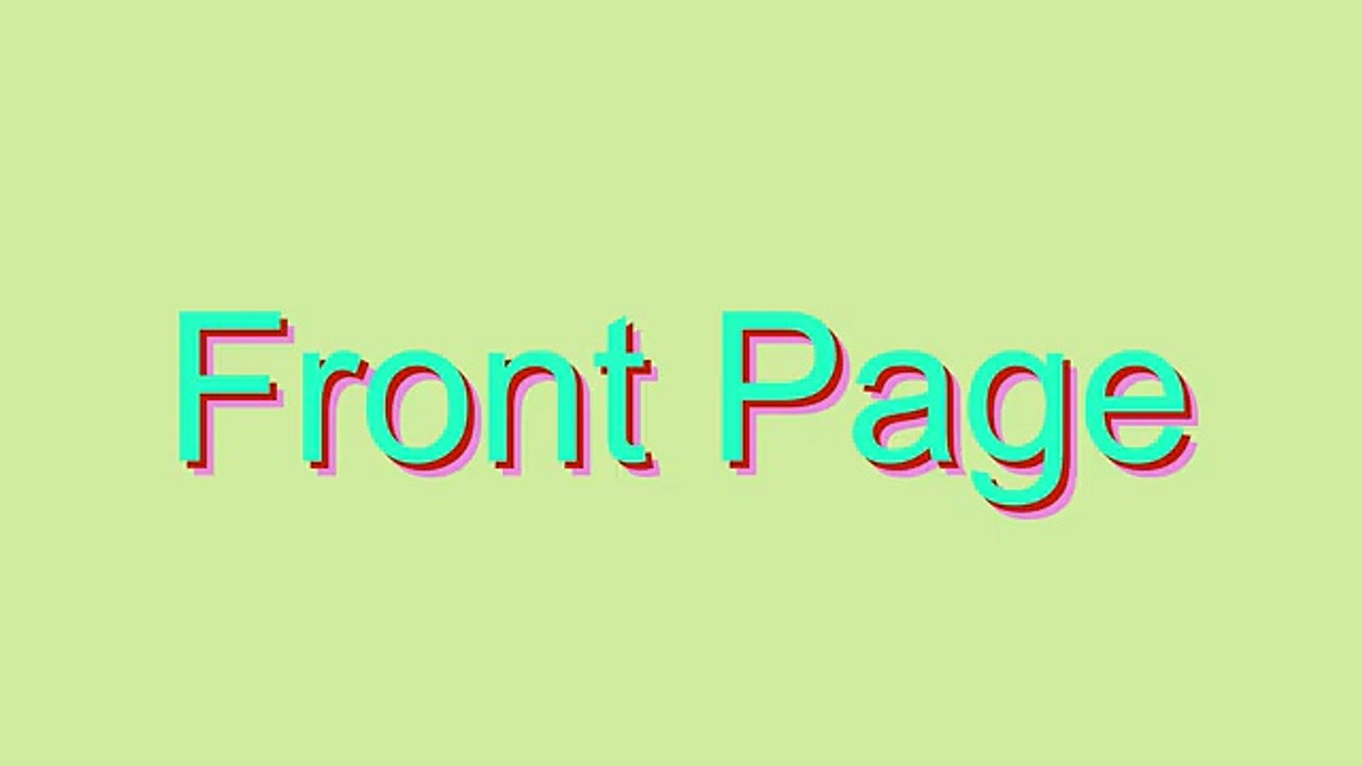 ⁣How to Pronounce Front Page