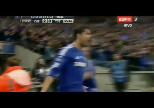 Diego Costa Goal - Chelsea vs Tottenham Hotspur 2-0 (01-03-2015)