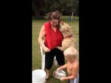 Woman attacked by Pitbull dog during her Ice Bucket Challenge