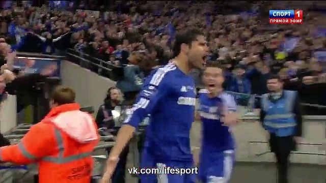 Diego Costa Goal (2-0) Chelsea vs Tottenham Hotspur - Final 2015