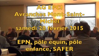 EPCI Avranches MSM - 28/02/2015 - EPN, pôle équin, pôle enfance & SAFER