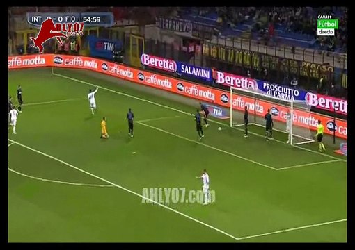 هدف محمد صلاح مع فيورنتينا في انتر ميلان الدوري الايطالي 1 مارس 2015