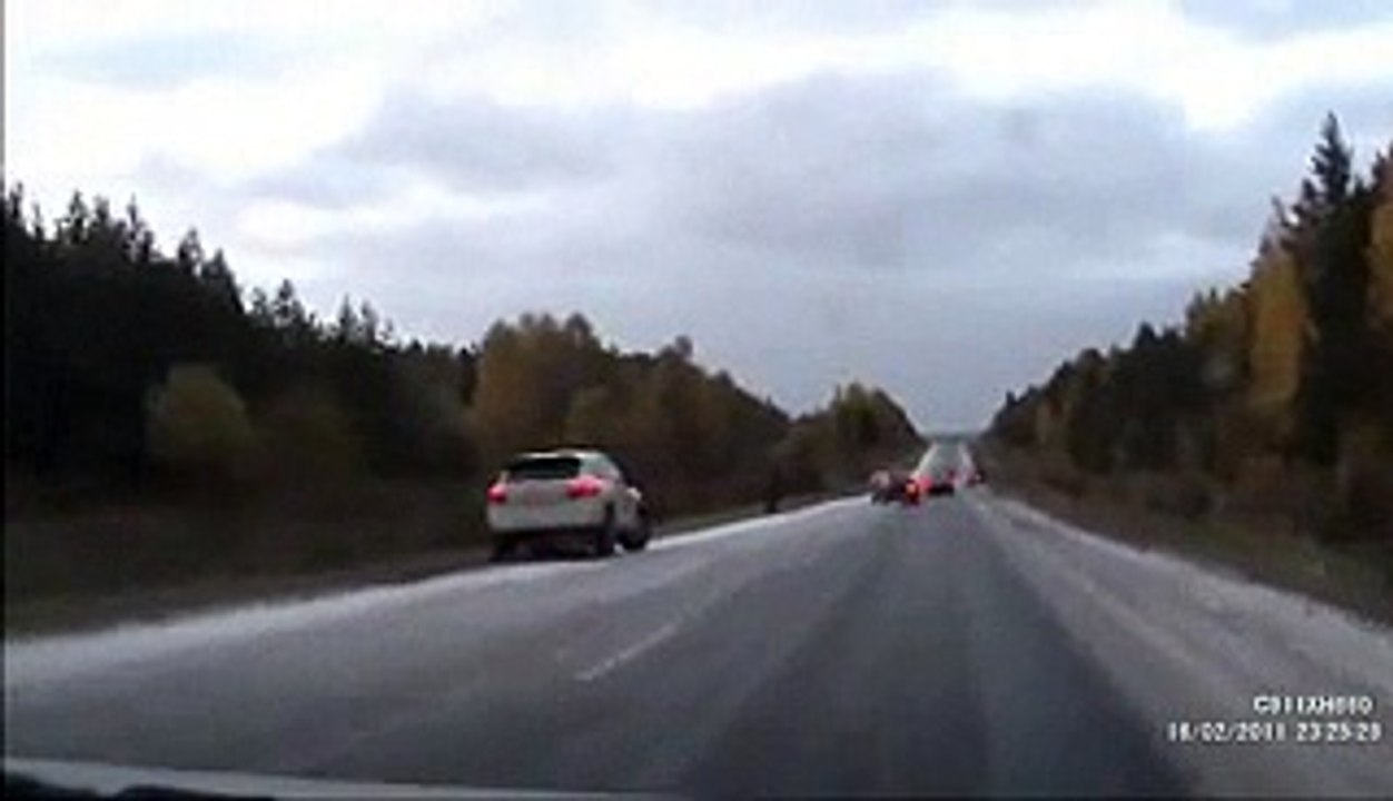Driver Crashes Into Police Car