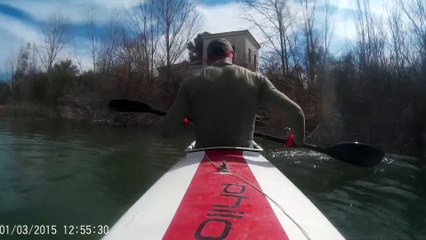 Flatwater kayak rescue soccer ball