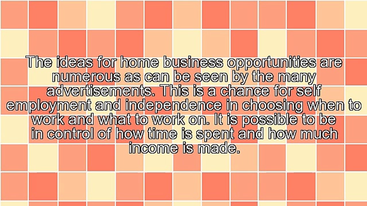 Become Self Employed By Home Business Opportunities