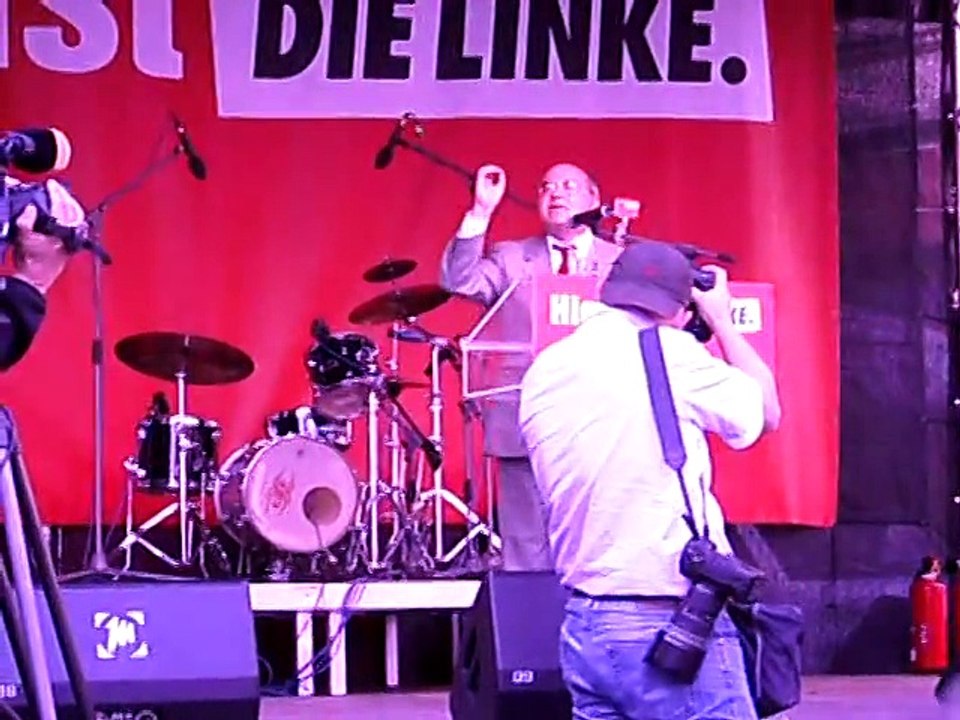 Wahlkampf: Gregor Gysi in Erfurt am 18.09.2009 - Rede Teil 1