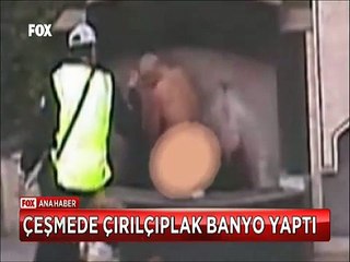Manisa'da Mobese kamerasından park çeşmesinde yıkanan evsiz vatandaş ve ilginç kazalar