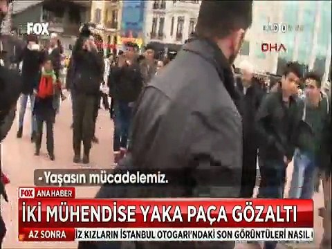 Taksim'de eylem yapan iki kadın mühendisi polis yaka paça gözaltına aldı
