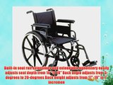 Drive Medical Viper Plus GT Wheelchair with Removable Flip Back Adjustable Arms Full Arms Swing