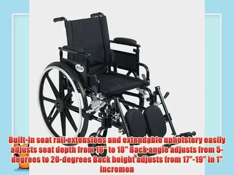 Drive Medical Viper Plus GT Wheelchair with Removable Flip Back Adjustable Arms Adjustable