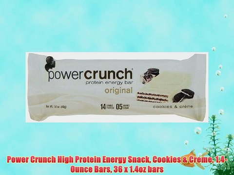 Power Crunch High Protein Energy Snack Cookies & Creme 1.4-Ounce Bars 36 x 1.4oz bars