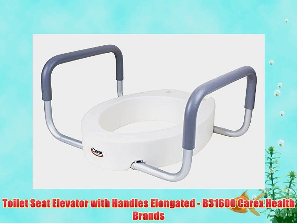 Toilet Seat Elevator with Handles Elongated - B31600 Carex Health Brands