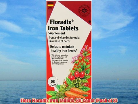 Flora Floradix Iron Tablets 80 Count (Pack of 3)