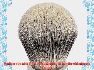 Da Vinci Series 293 Uomo Shaving Brush Silvertip Badger Hair Bead Handle with Shower Holder