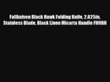 Fallkniven Black Hawk Folding Knife 2.625in Stainless Blade Black Linen Micarta Handle FH9BH