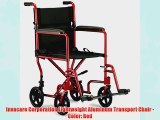 Invacare Corporation Lightweight Aluminum Transport Chair - Color: Red