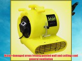 BlueDri Jetster ETL Listed Yellow Air Mover Carpet Blower & Floor Dryer with low amps   GFCI