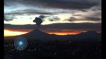 Mexico's Popocatépetl Volcano Creates a Stunning Sunset Scene